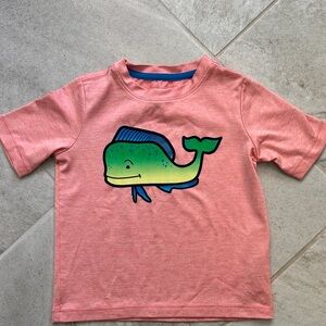 Vineyard Vines Coral and Blue Performance Tee- Mahi